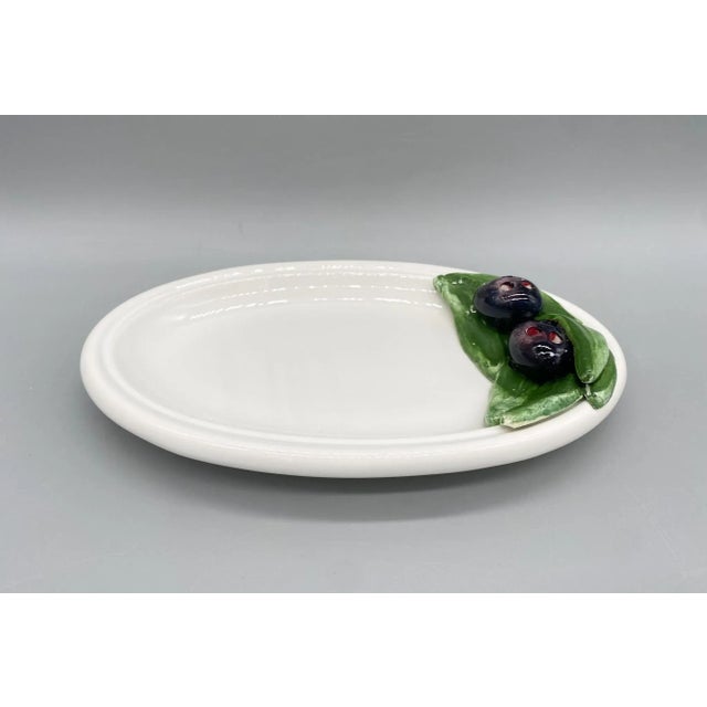 Late 20th Century 20th C. Italian Trompe L’Oeil Olive Condiment Dish – Whimsical / Rustic Italian For Sale - Image 5 of 11