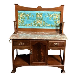 Antique Art Nouveau Washstand, 1895 For Sale
