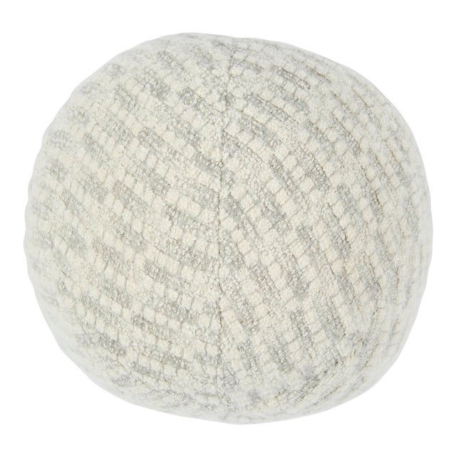 Schumacher Esmark Sphere Pillow in Dove For Sale