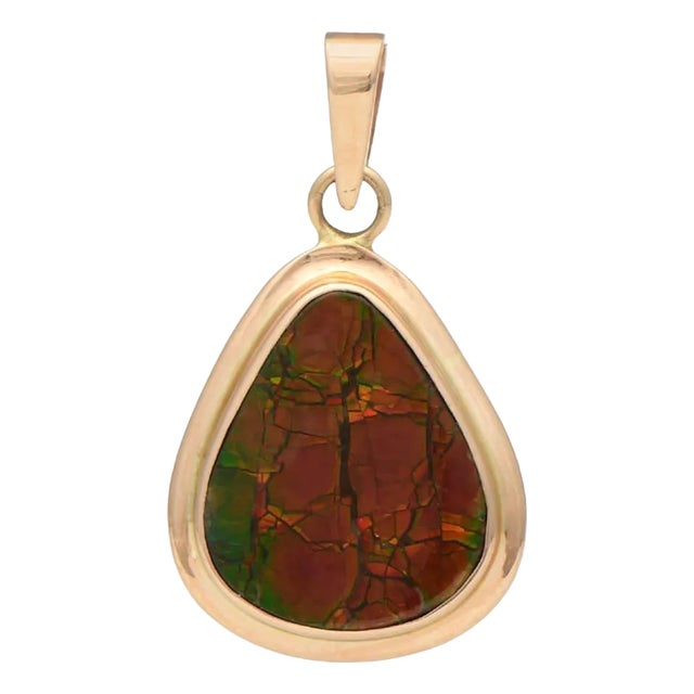 14KY Ammonite Pendant For Sale