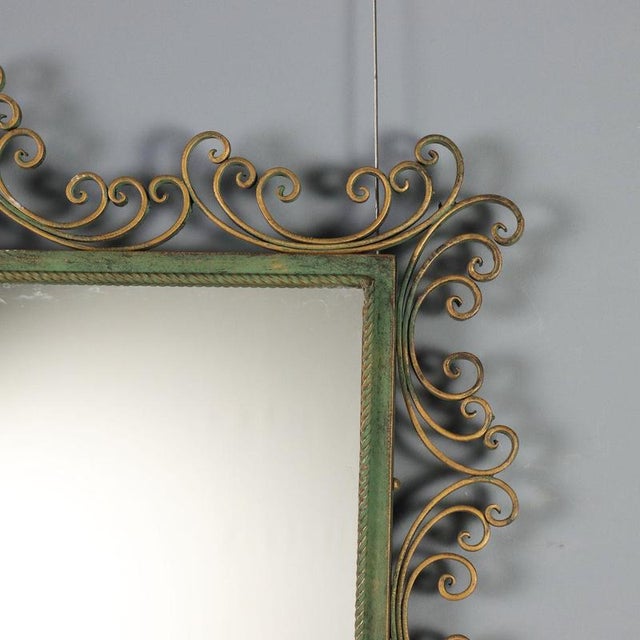 Vintage Mirror in Wrought Iron, Italy, 1980s For Sale - Image 6 of 12