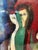 Wood Incredible Polia Pillin Glazed Plaque in Original Frame C1958 Titled Nocturne For Sale - Image 7 of 12
