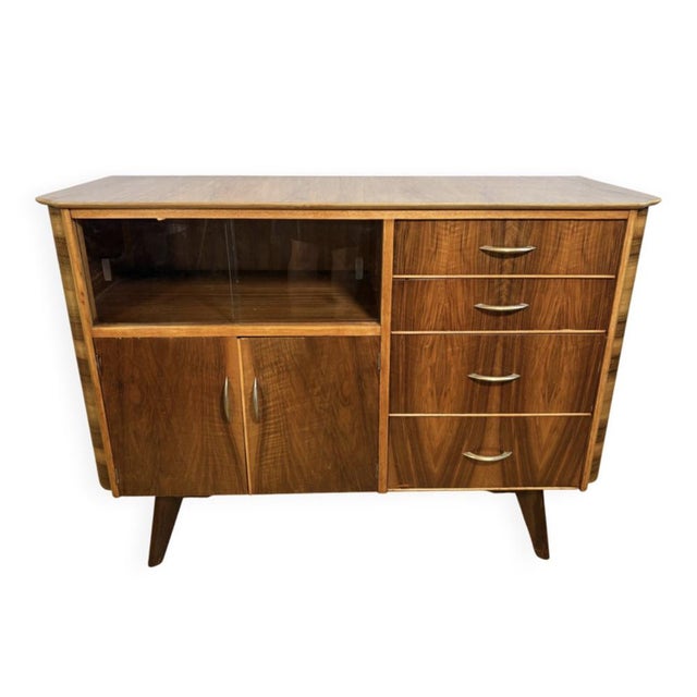 Mid-Century Modern Walnut Cocktail Cabinet attributed to František Jirák for Tatra Nábytok, 1960s For Sale - Image 12 of 12