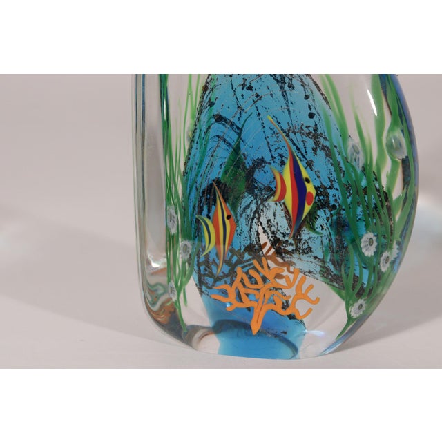 Art Glass Zellique Studios Coral Reef Blown and Molded Aquarium Bookends For Sale - Image 13 of 14