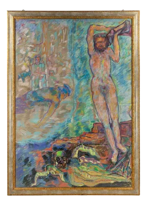 Sirio Pellegrini, At the Seaside, Mixed Media, 1960s