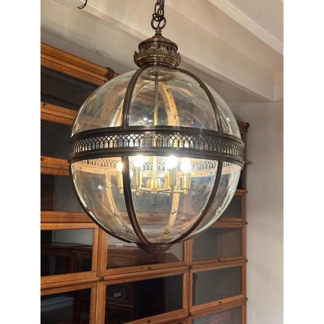 Gold Residential Lantern Pendant, 1990s For Sale - Image 8 of 8