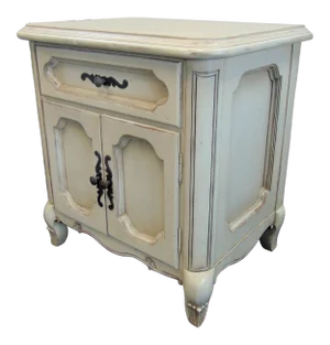 Louis XV Style Cream Nightstand