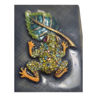 Jay Strongwater Swarovski Small Enamel Picture For Sale