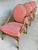 Wood Vintage Medallion Back Rattan Dining Chairs With Custom Green and Pink Upholstery– Set of 4 For Sale - Image 7 of 12