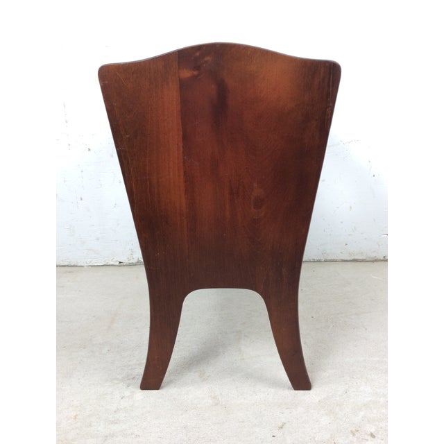 Vintage Solid Wood Magazine Rack With Handle For Sale - Image 10 of 18