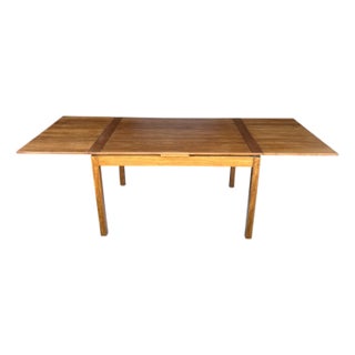 1960s Scandinavian Mid-Century Modern Teak Dining Table With Hidden Extension Leaves For Sale