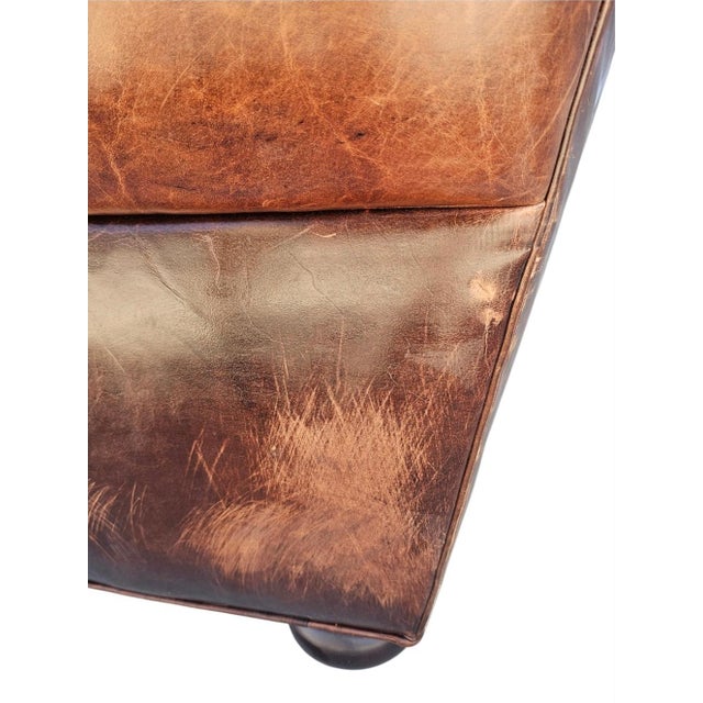 Restoration Hardware Lancaster Luxe Depth Brompton Sofa in Cocoa Leather For Sale - Image 13 of 18