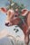 Ivy (Floriferous CowCalf) by Carrie Goller | Oil on canvas Cow with flowers and a bird on its back For Sale - Image 4 of 4