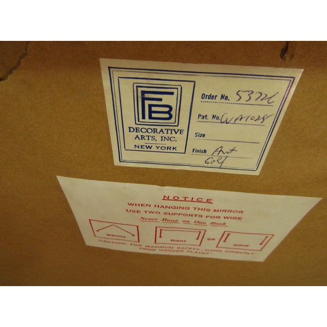 Friedman Brothers Gold Gilt Mirror For Sale - Image 6 of 6