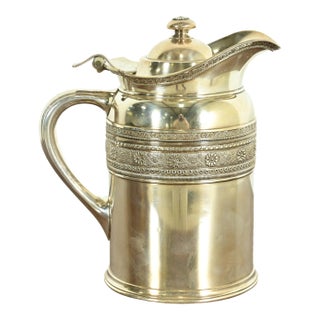 Antique Tiffany & Co. Victorian Silverplate Repoussé Pitcher For Sale