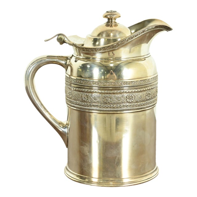 Antique Tiffany & Co. Victorian Silverplate Repoussé Pitcher For Sale