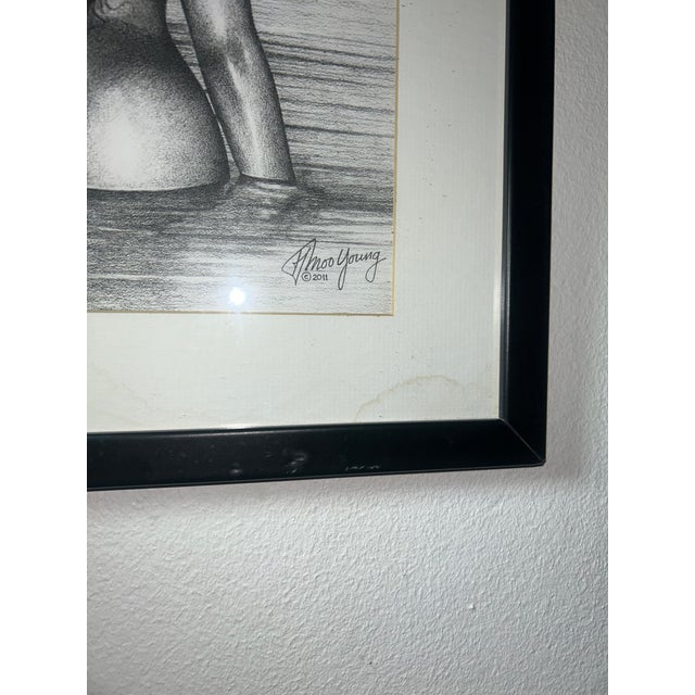 Howard Moo Young “And God Created Woman” Original Pencil Drawing, Signed 2011 For Sale - Image 6 of 6