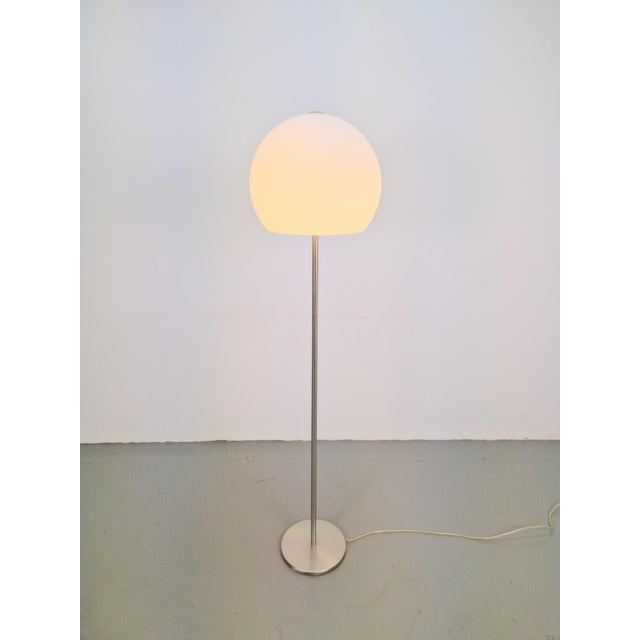 Vintage Opaline Glass Globe Floor Lamp from Hufnagel Leuchten, Germany, 1970s For Sale - Image 3 of 13