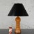 Mid-20th Century MCM Carved Wood Bishop Chess Piece Table Lamp With Black Paper Shade For Sale - Image 9 of 12