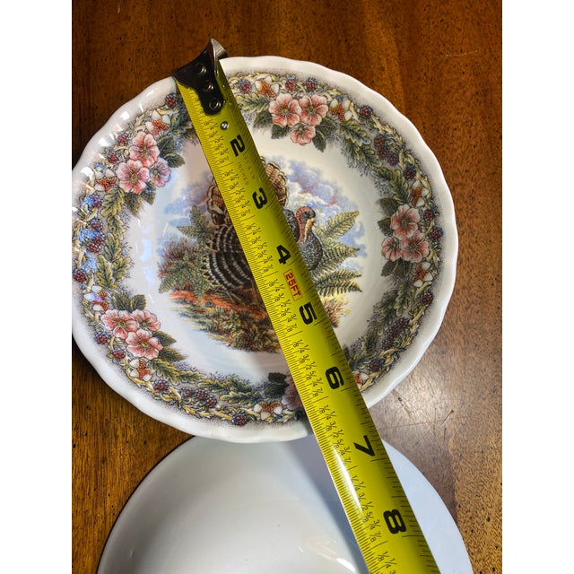 Shabby Chic 1980s 2 Churchill Thanksgiving 6 3/8” Bowls For Sale - Image 3 of 11