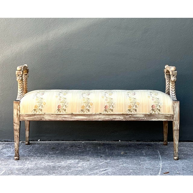 Vintage Carved Tiger Bench For Sale - Image 11 of 12