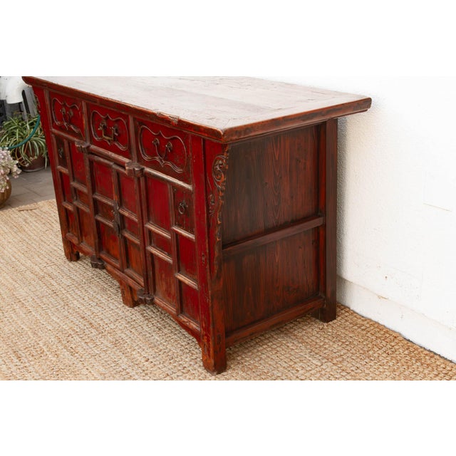 Early 20th Century Painted Butterfly Sideboard For Sale In Los Angeles - Image 6 of 10