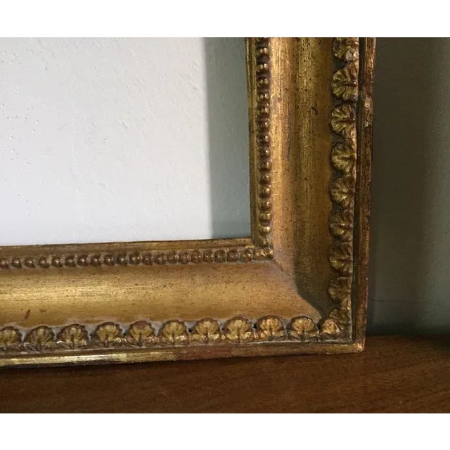 Goldenrod 1820s French Empire Gilt Wood Picture Frame For Sale - Image 8 of 11