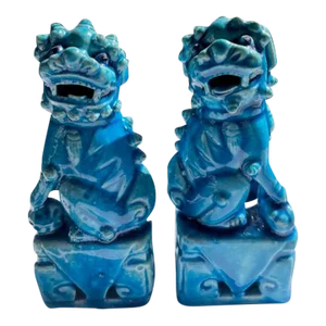 Pair of Vintage Ceramic Foo Dogs