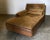 Glamorous suede leather daybed signed by Rossi di Albizzate. Leather and suede by Borbonese.
