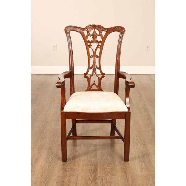 Scarborough House Chippendale Style Pair Of Mahogany Armchairs For Sale - Image 14 of 18