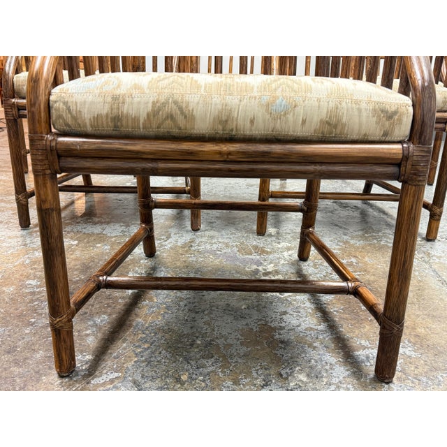 Brown McGuire Furniture Far East Collection Dining Armchairs, Vintage Set of Six For Sale - Image 8 of 12