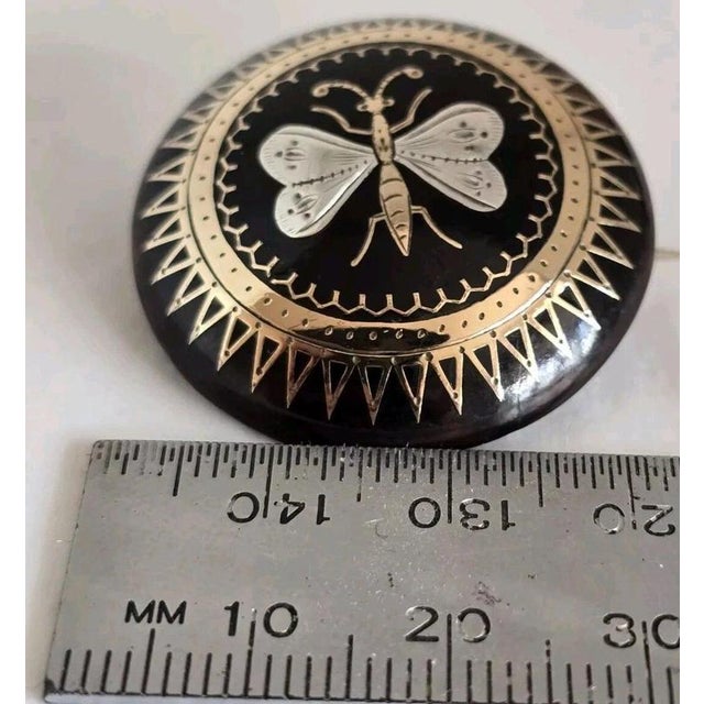 Victorian Gold and Silver Piqué Butterfly Brooch, 1880 For Sale - Image 11 of 14