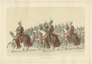 H. Jenny, Cavalry Fanfare Trumpet Corps of the Swiss States Escort, 1855, Print