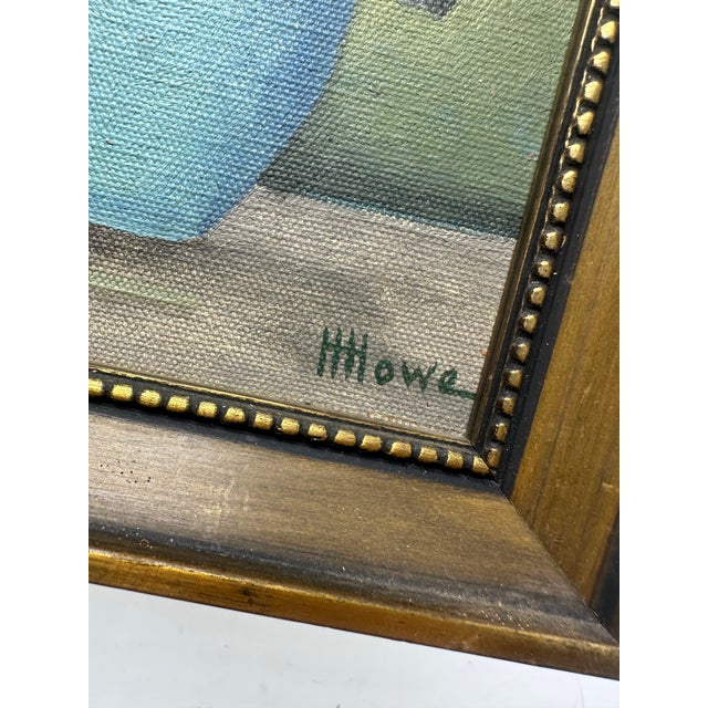 Vintage Oil on Canvas Framed Florals, a Pair, Signed For Sale In Charleston - Image 6 of 8