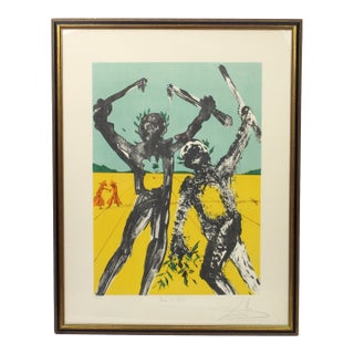 Mid 20th Century Salvador Dali “Peace at Last” Lithograph Hand Signed and Numbered For Sale