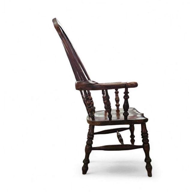 Antique Windsor Chair in Ash and Elm, 1800s For Sale - Image 4 of 9