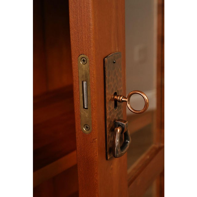 Wood Stickley Mission Collection Cherry Three Door Bookcase For Sale - Image 7 of 18
