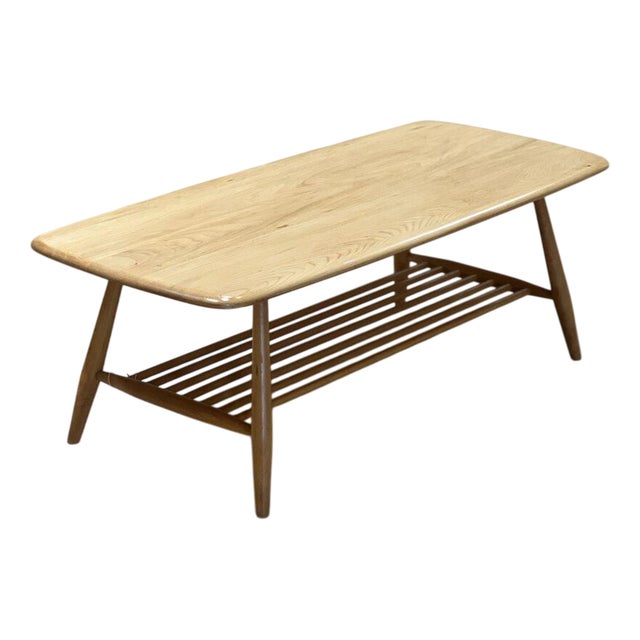 Rectangular Coffee Table with Rack from Ercol, 1960s For Sale
