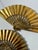 Vintage Mid-Century Modern Brass Fan Wall Hangings - Set of 3 For Sale - Image 4 of 10
