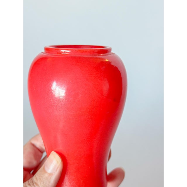 Vintage Italian Hand Carved Red Alabaster Vase For Sale In Dallas - Image 6 of 6