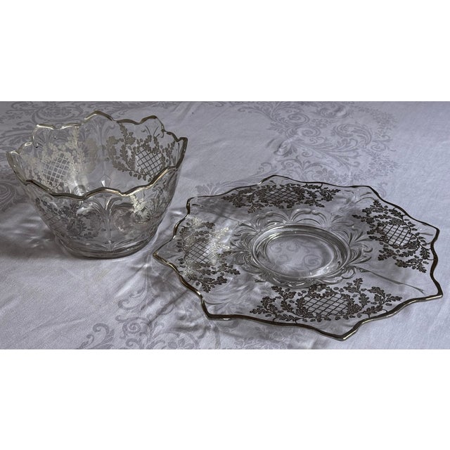 Mid 20th Century American Large Scale Sterling Silver Gilt Centerpiece Bowl & Underplate - Two Pieces For Sale - Image 13 of 16