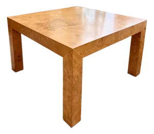 1970s Burlwood Cocktail Table