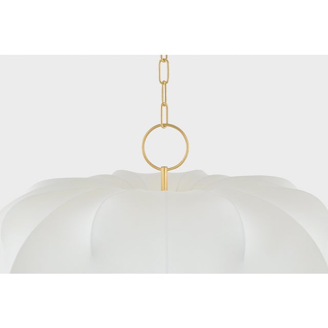 Contemporary Mitzi Keilah 36 in. 1 Light Pendant in Aged Brass Finish For Sale - Image 3 of 8