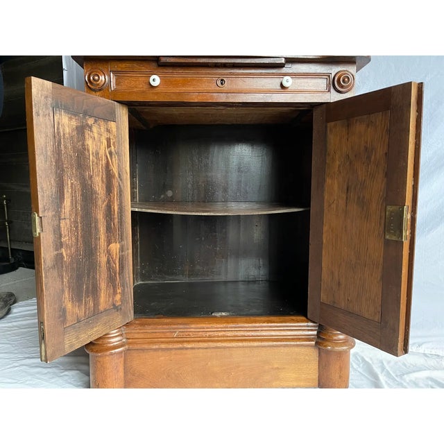 Wood Antique 19th Century Oak Dental Collector's Cabinet For Sale - Image 7 of 11