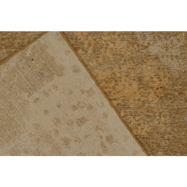 Textile Rug & Kilim’s Distressed Style Abstract Rug in Beige, Ochre Patterns For Sale - Image 7 of 7