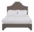 Nadine King Bedframe, Mushroom Velvet For Sale