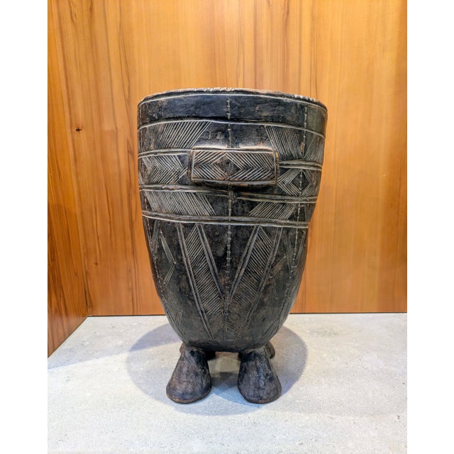 Traveling Man Treasures is selling this beautifully hand-carved wooden vessel from the Nupe people of North Central...