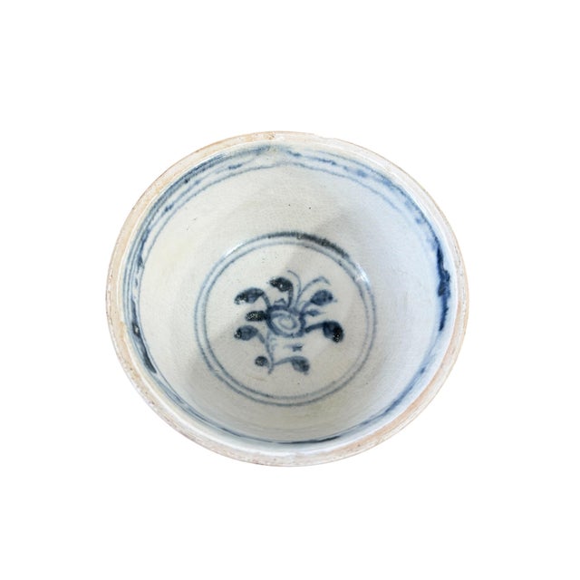Asian Hoi an Hoard Shipwreck Antique Bowl Late 15th-Early 16th Century 5.5" D For Sale - Image 3 of 11