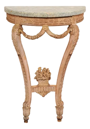 Petite Italian Ornately-Carved Wall Console