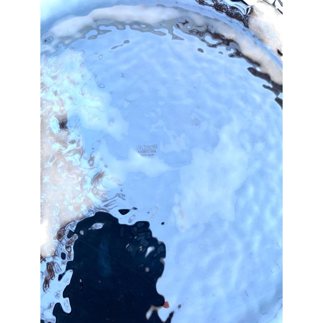 Mid 20th Century Stunning Large Handmade Hammered Silverplate Covered Serving Bowl by Renzo Cassetti, Italy For Sale - Image 11 of 14